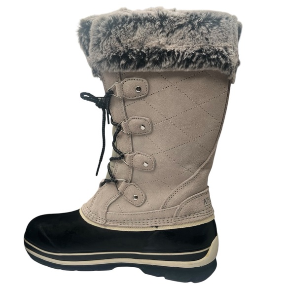 NWT SIZE 9 WOMENS KHOMBU EMILY SUEDE Leather LEATHER FAUX FUR WINTER SNOW BOOTS - Picture 7 of 12